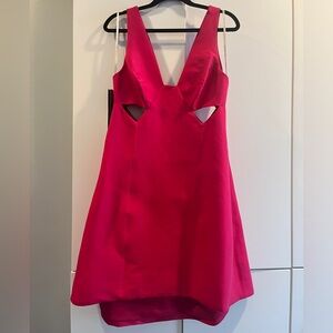 Halston Heritage Cut Out Semi structured cocktail dress